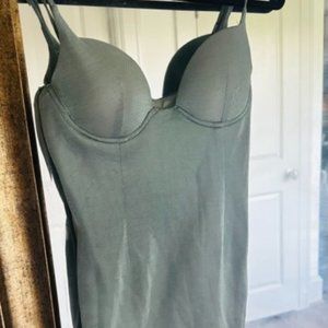 Superdown Green gold mini dress